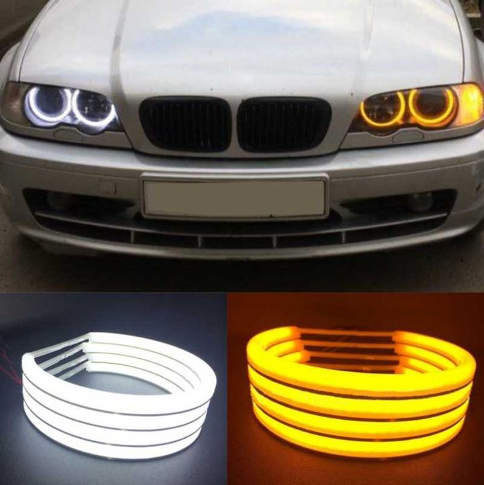 Kit Angel Eyes Cotton cu Semnalizare pentru BMW E46