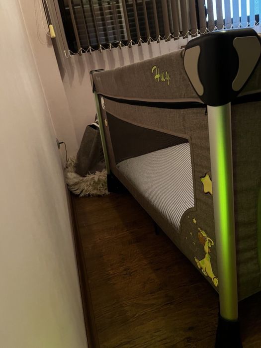 Детска кошара Kangaroo на две нива + матрак от мемори пяна