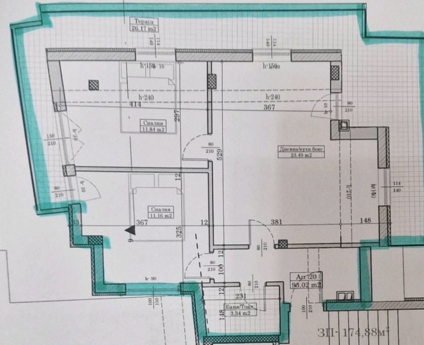 Продава се Тристаен апартамент в Варна, Автогара - 110 кв.м за 1819 €/кв.м - Снимка #3
