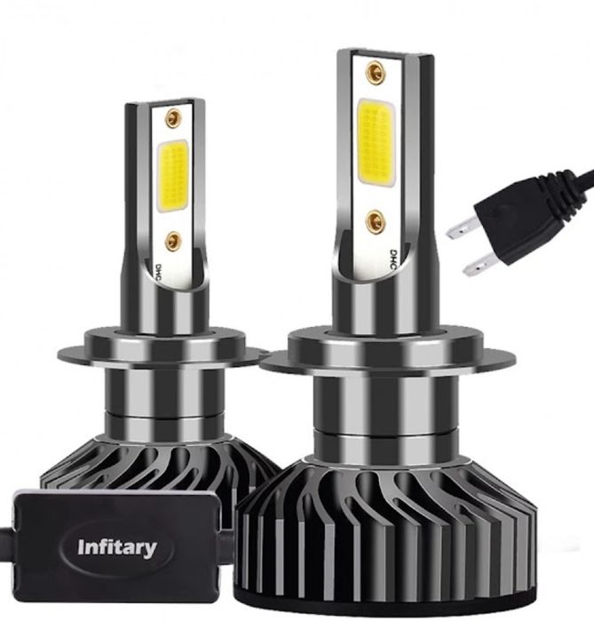 Set 2 becuri LED H1 H4  H7 H8 H11 HB4 cu / fara erroare bec ars