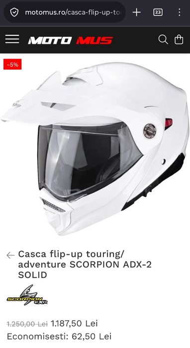 Casca moto nouă  SCORPION ADX-2 - flip-up touring/adventure