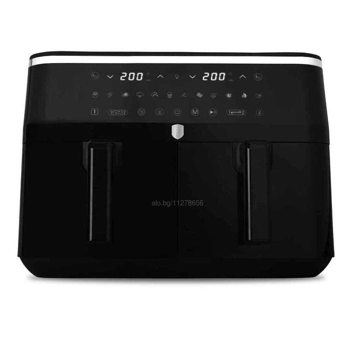 3г. Гаранция! Неразопакован. Двоен еър фрайър, 4.5 + 4.5 L Berlinger Haus BH9883 Air Fryer