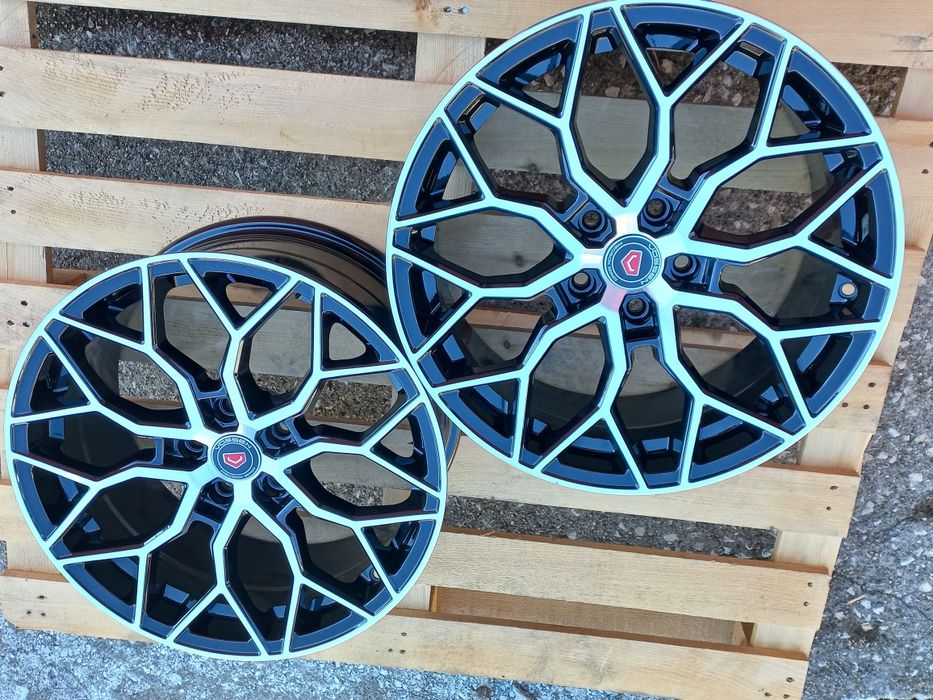 18"Vossen 5x112 Vw Audi Seat Skoda Mercedes 8ж ет40 Black Polish Чисто Нови.