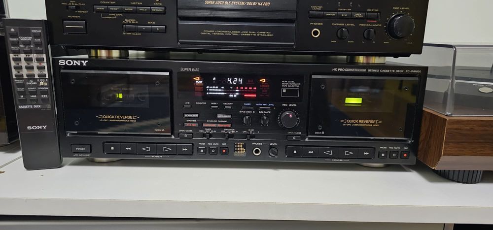 Casetofon Deck Sony TC-WR 820/Telecomanda, Deck Sony TC-FX 705