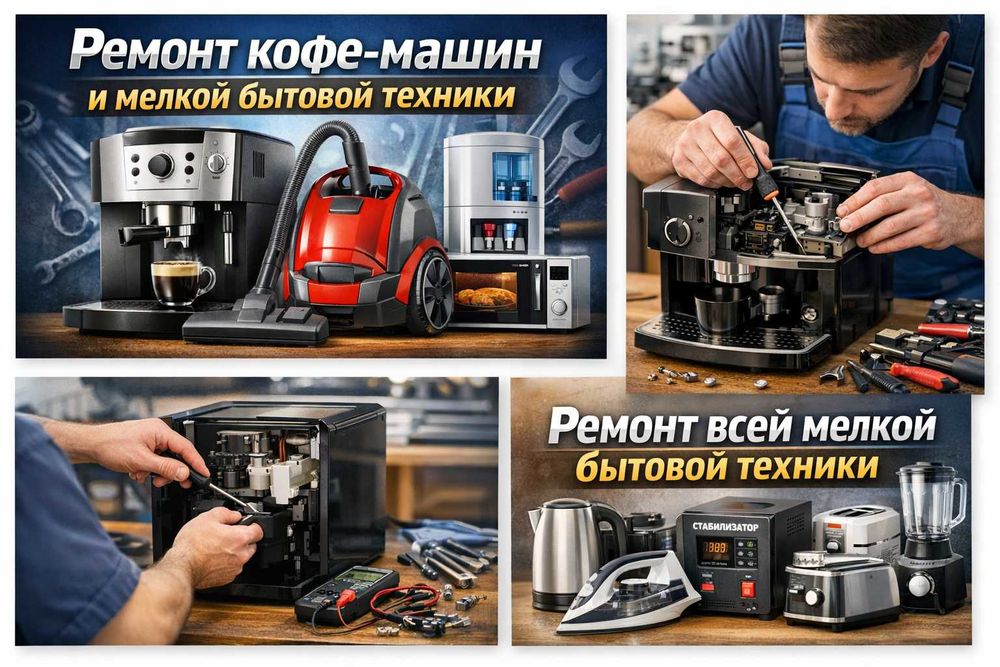 Ремонт кофе-машин, кофеварок, кулеров воды и другой бытовой техники