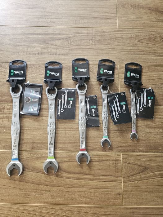 Set 5 chei combinate cu clichet Wera