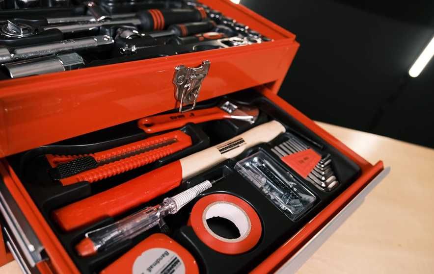 Bruder Mannesmann метална кутия с инструменти-155 части