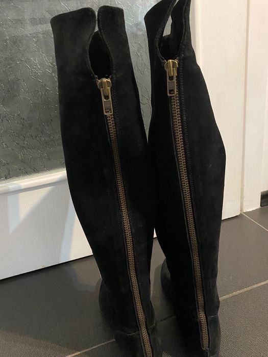 Черни чизми велур