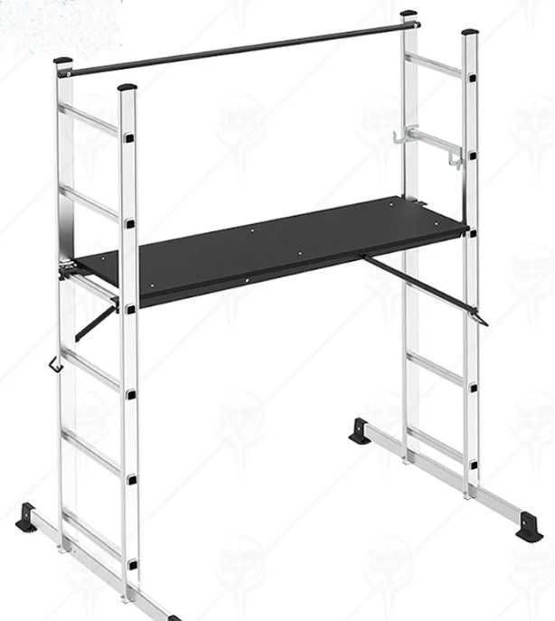 Алуминиева стълба скеле 2х6 стъпала до 150кг.