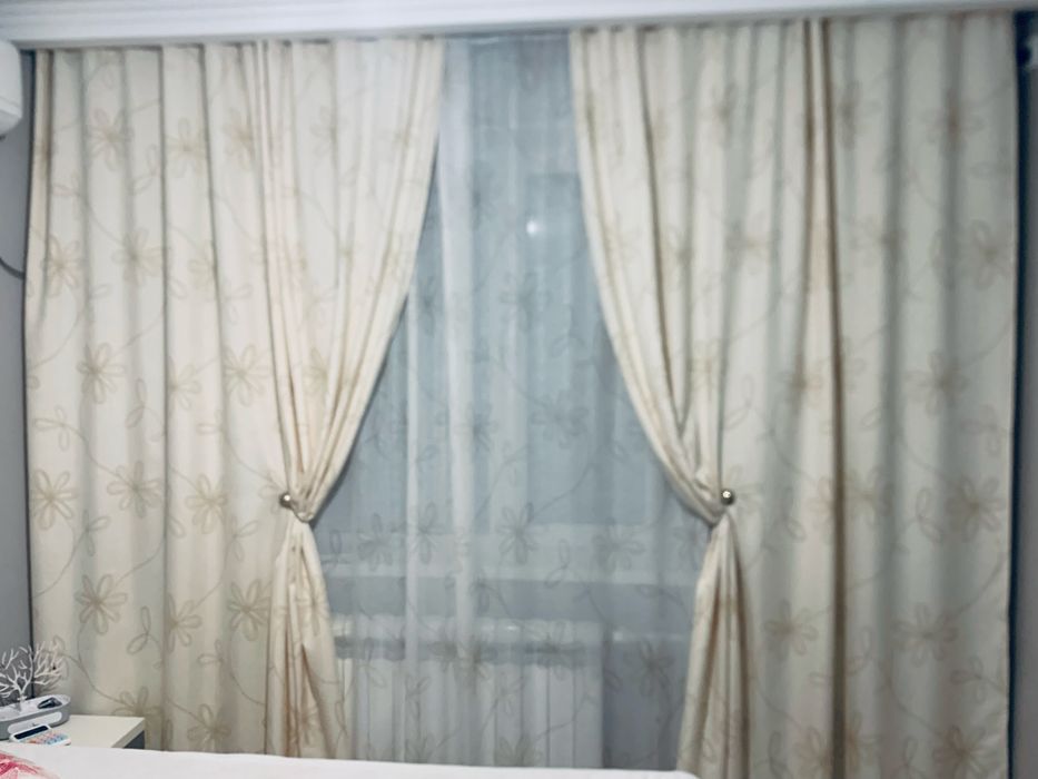 Продам шторы+тюль ЛЕН