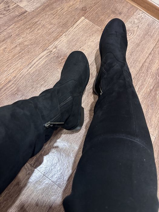 Ботфорты замшевые