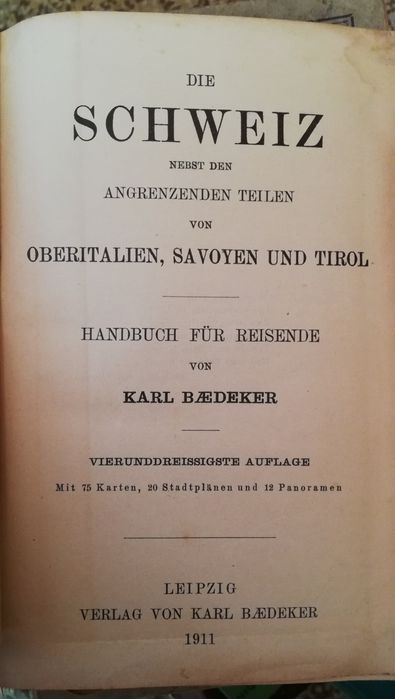 Badekers Schweiz 1911