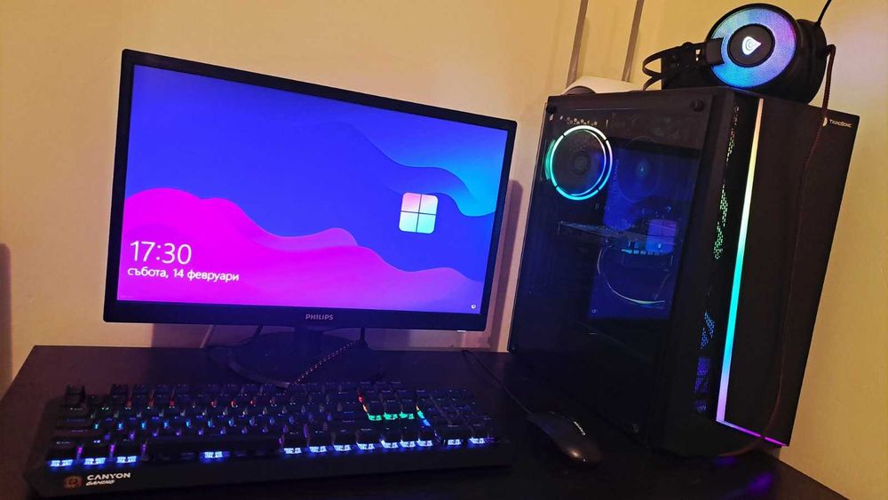 RYZEN 5 4500,GTX 1650 – Гейминг PC Отлично състояние + цял  комплект