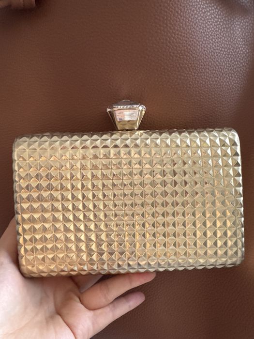 клатч женская золотистая