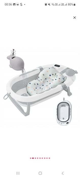 Cadita bebelusi pliabila cu pernuta UniqViBE,