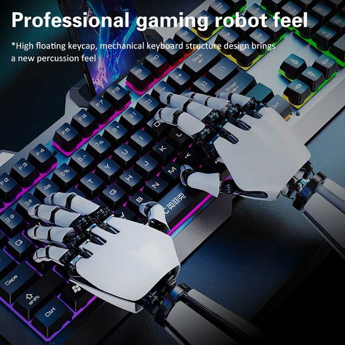 Комплект Gaming STELS V680, USB, Подсветка Rainbow, Клавиатура и Мишка