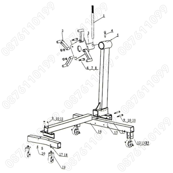 НОВА Сгъваема стойка за двигател 680кг ROCKFORCE