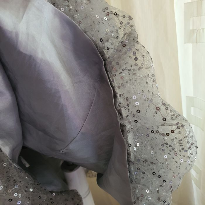 Rochie cu paiete gri argintie