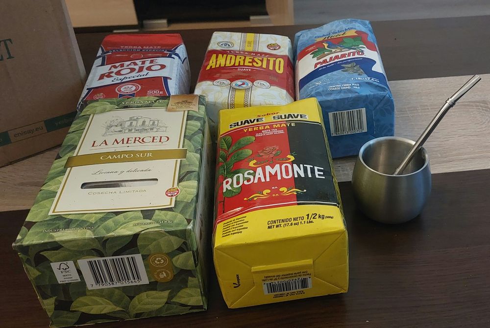 Йерба мате Yerba Mate Сет Rosemonte Mate Rojo  Andresito La Merced Parajito +  бомбила и калабаса