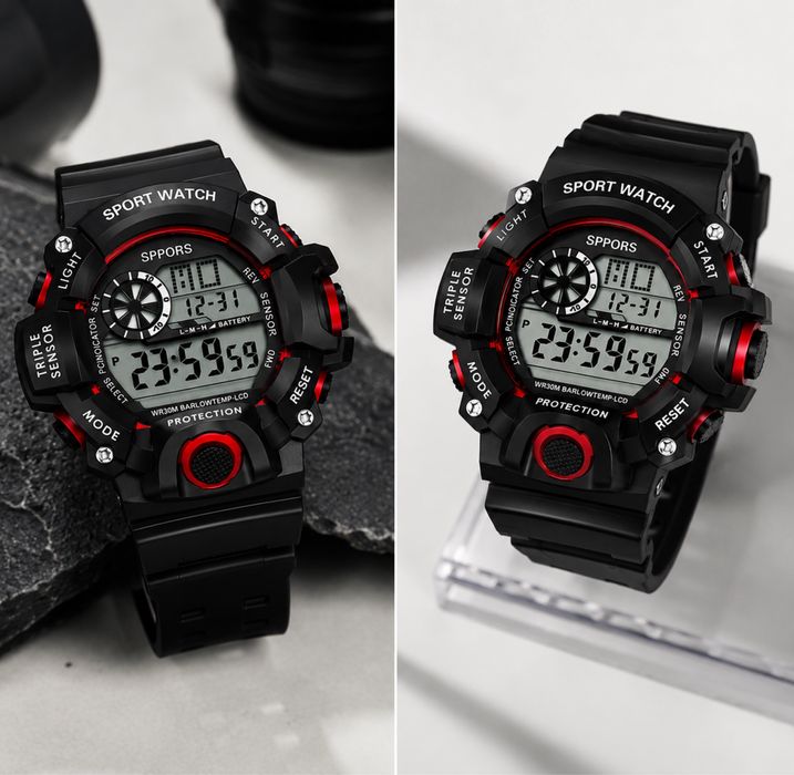 Ceas sport digital, rezistent la apă 50M