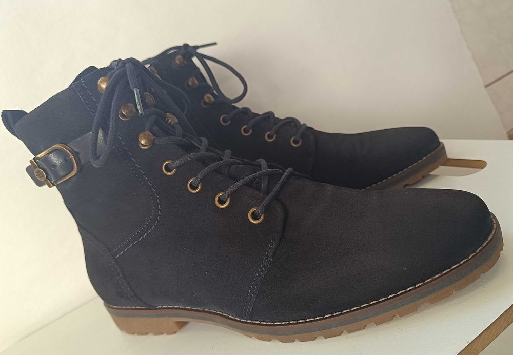 Ghete lace up 39.5 40 suede Tommy Hilfiger piele naturala moale
