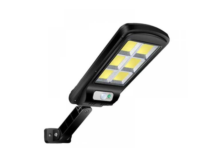 1200 W Водоустойчива улична соларна лампа с 3 режима, дистанционно, сензор за движение и фотоклетка