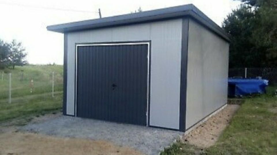 Garaje auto pe structura metalica