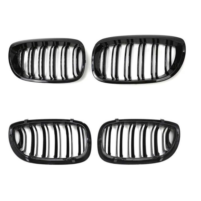 Set 2 grile duble M negru BMW Seria 3 E46 Coupe facelift 2003-2006
