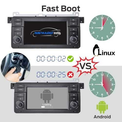 Автомултимедия MAVYULQEF BMW E46 Wireless CarPlay Android Auto