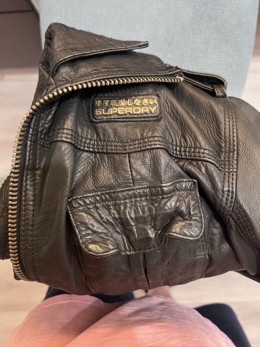 Geaca din piele naturala SUPERDRY
