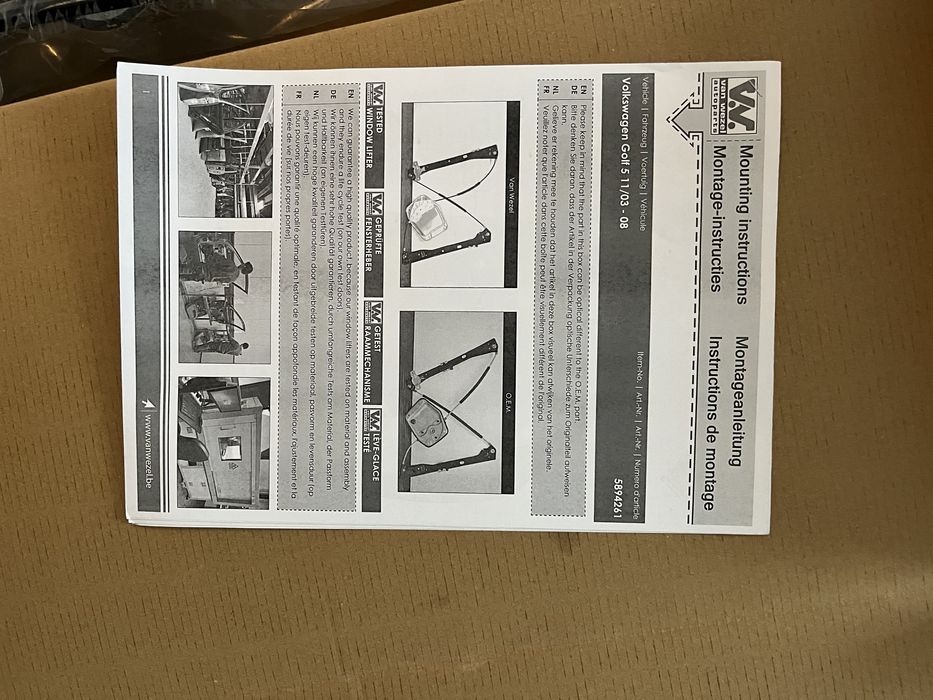 Macara stânga fata Golf 5