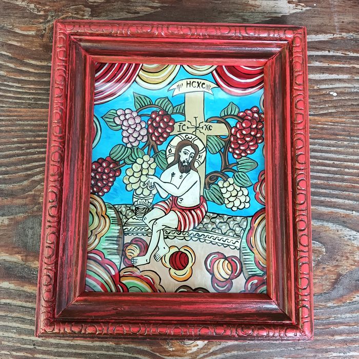 Icoa a pe sticla - Iisus in Vie