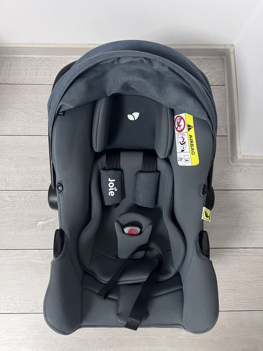 Carucior 3in1 JOIE A-Tour Chrome Dlx T1201GAMNL0, 5 puncte, 0 luni+, gri antracit-negru
