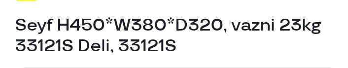 Deli seyf 33121s 45x38x32