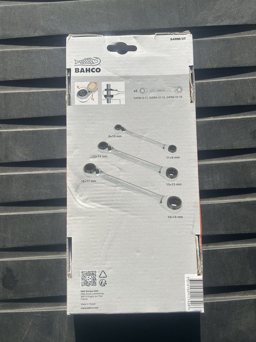 Set 3 chei cu clichet BAHCO