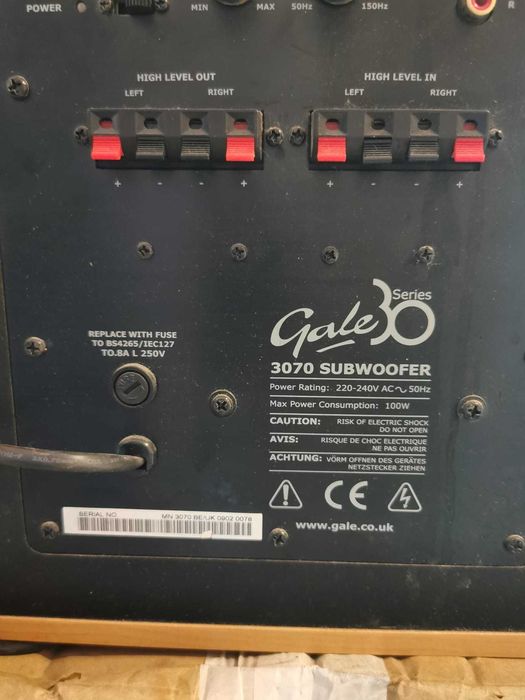 Активен субуфер Gale 3070 Subwoofer (100W, Hi-Fi)
