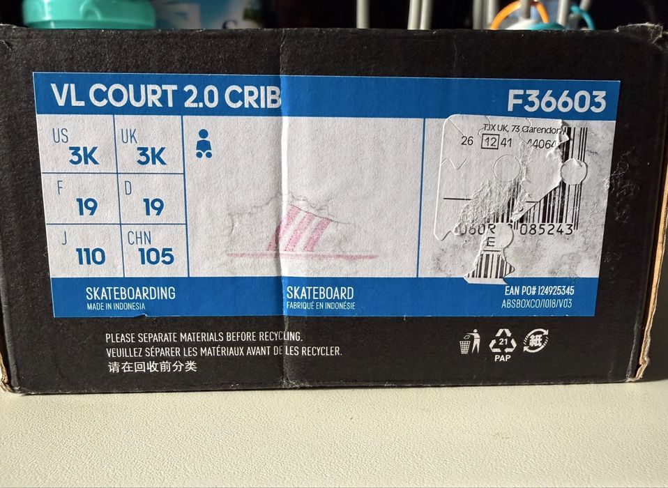 Incaltaminte  bebelusi Adidas VL Court 2.0 Nr  19