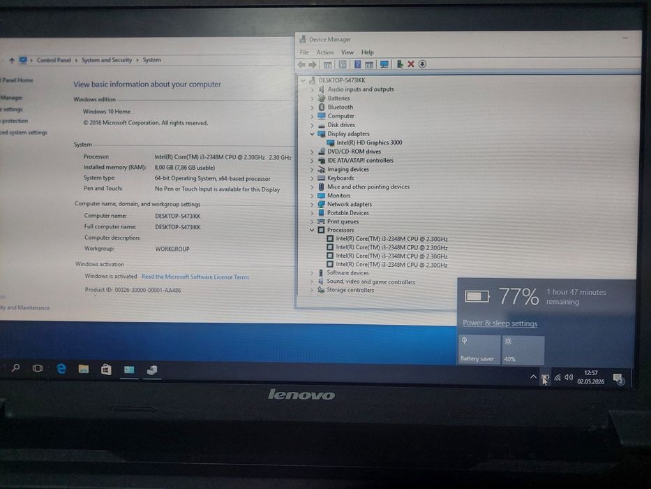 Laptop Lenovo B590 i3