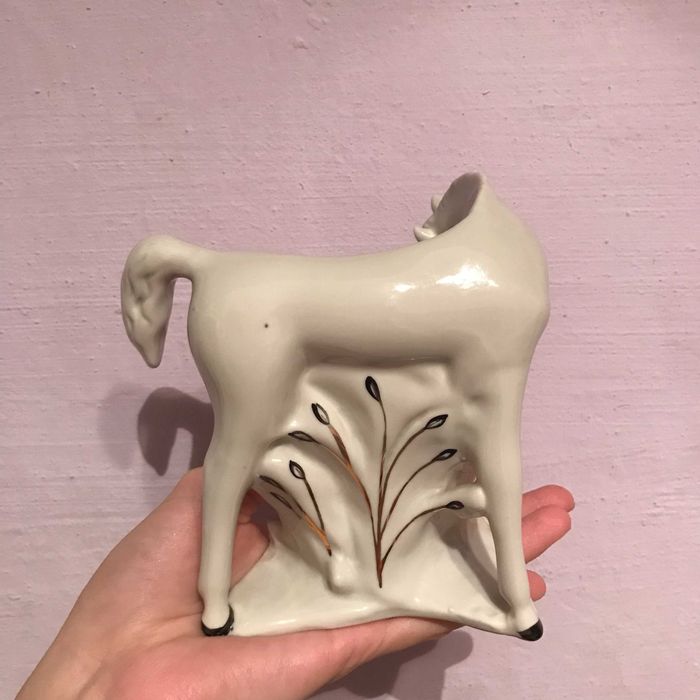 Фарфоровая статуэтка СССР 1950-60 Жеребенок Лошадь Вербилки ДФЗ