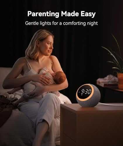 Нов уред Бял шум, будилник, нощна лампа – 25 звука, 7 мелодии за стая