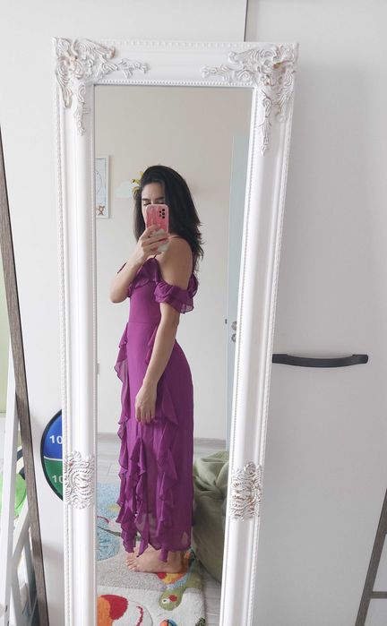 Официална рокля розова, цикламена