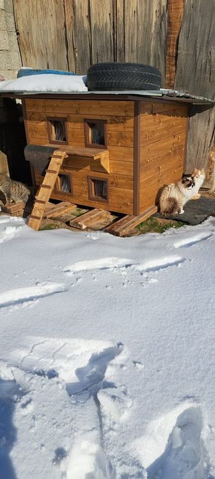 Домик с утеплением для кошек
