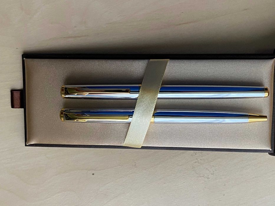 Set pix si stilou DACO crom auriu