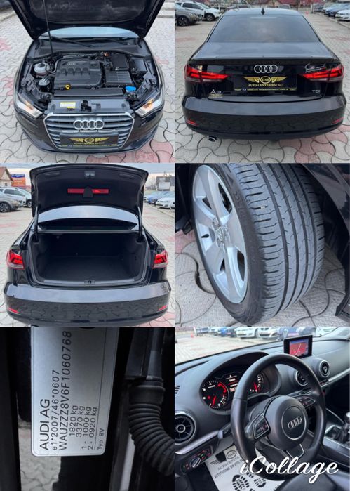 Audi A3 Berlina An 2014 Euro 6 Motor 1.6 Full Piele Navi Incalzire sca
