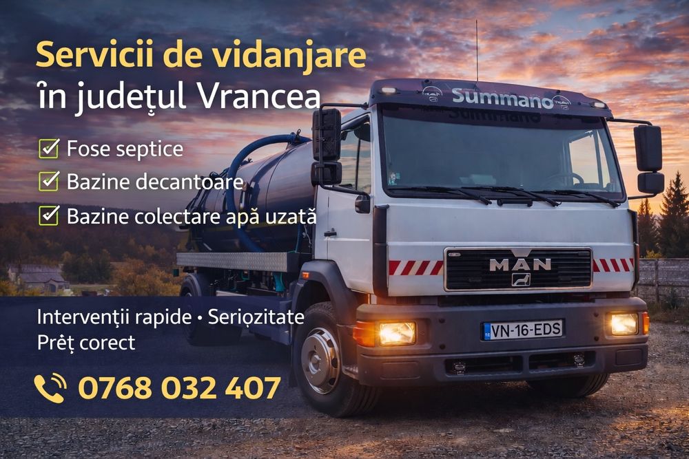 Servicii de vidanjare Vrancea