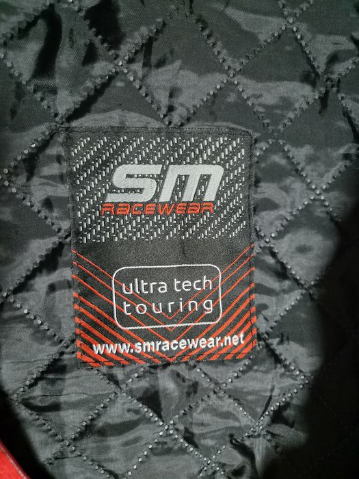Geaca moto SM din piele, cu protectii certificate, marimea S