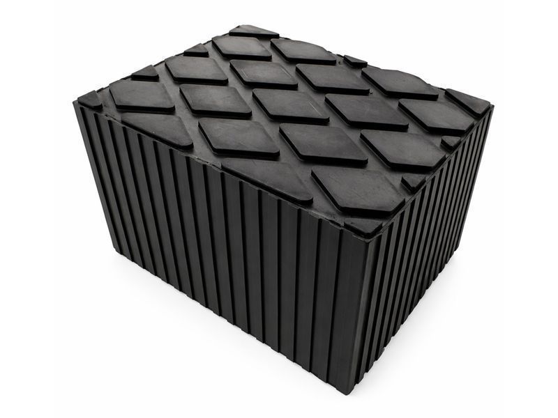 Гумен тампон квадратен за ножичен подемник 160x120х100 мм gebo tools