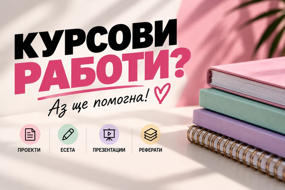 Курсови работи, проекти, есета и презентации