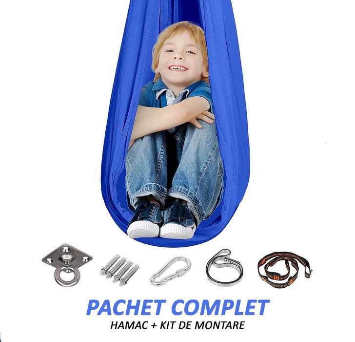 Hamac elastic, leagan copii, pentru terapie, kit complet, OBRALIX®