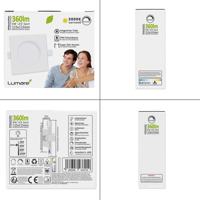 ПРОМО! LED плафони за баня 6W с вграден траф